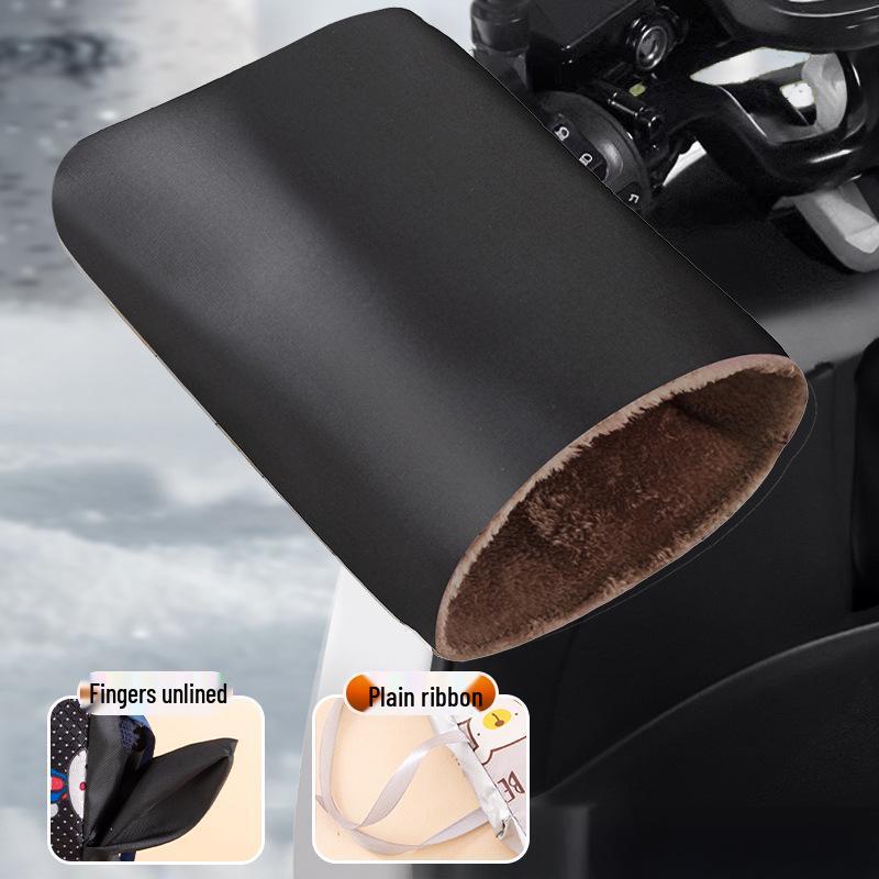 Winter Waterproof Windproof Electric Vehicle Motorcycle Gloves and Handlebar Covers One Size