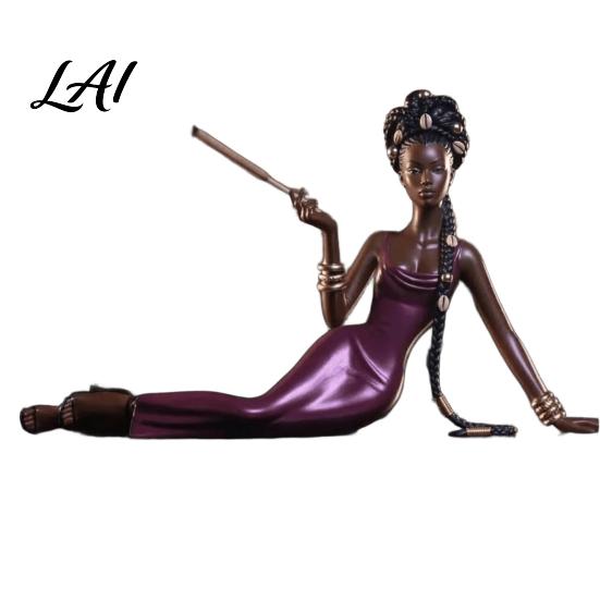 Yoga Meditation Incense Burner Handcrafted Women Aroma Figurine Resin Elegant Lady Stick