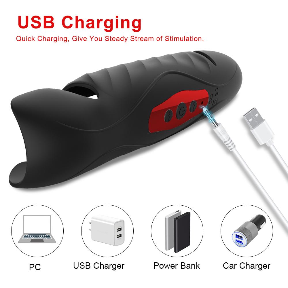 Male Automatic Masturbator Adjustable 10 Frequency Vibration Masturbation Cup Trainer Delayed Ejaculation Adult Sex Toys 18