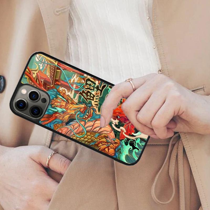 Classic Japanese Art Dragon Tiger Magnetic Phone Case For APPLE iPhone 17 Air 16 14 13 12 Pro Max 15 Plus Wireless MagSafe Cover