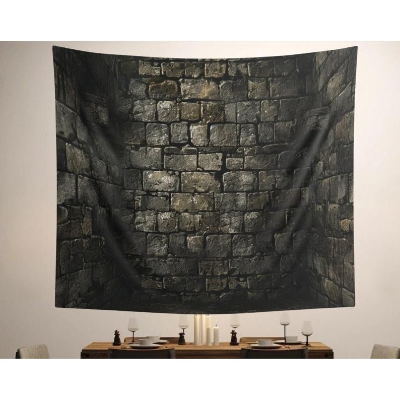 Fantasy Stone Wall tapestry 75x100 чёрный