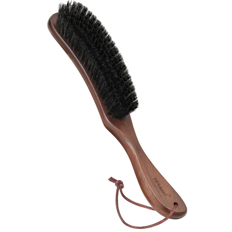 Boar Bristle Lint Brush for Suits Cashmere Wool Velvet Suede and Pet Hair Large Size Clothes Brush