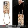 Applicable to Apple 17promax mobile phone case iphone15 rose camellia doll lanyard 16 retro glacier pattern