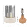 Beading Tool Jewelry Milgrain Tool Set Milgraining Wheels Wooden Handle Vise Stone Setting Milgrain Edges for Jewelry