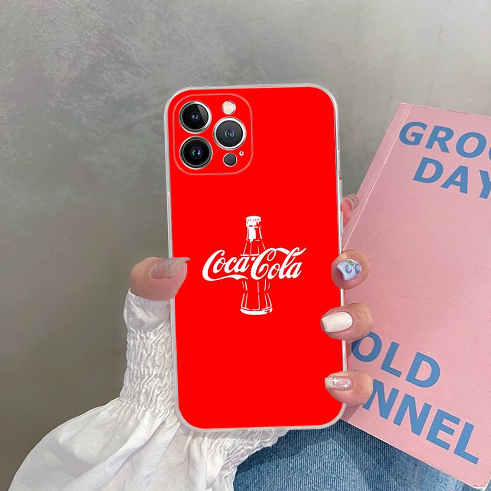 C-COCA Logo C-COLAS Phone Case For iPhone 11 13 16 12 17 14 15 Pro Max Plus Soft Clear Back Cover Coque