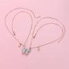 2PCS/Set Beautiful Butterfly Pendant Necklaces Best Friends Couple Magnet Choker Vintage Chain Lover Fashion Party Jewelry Gifts