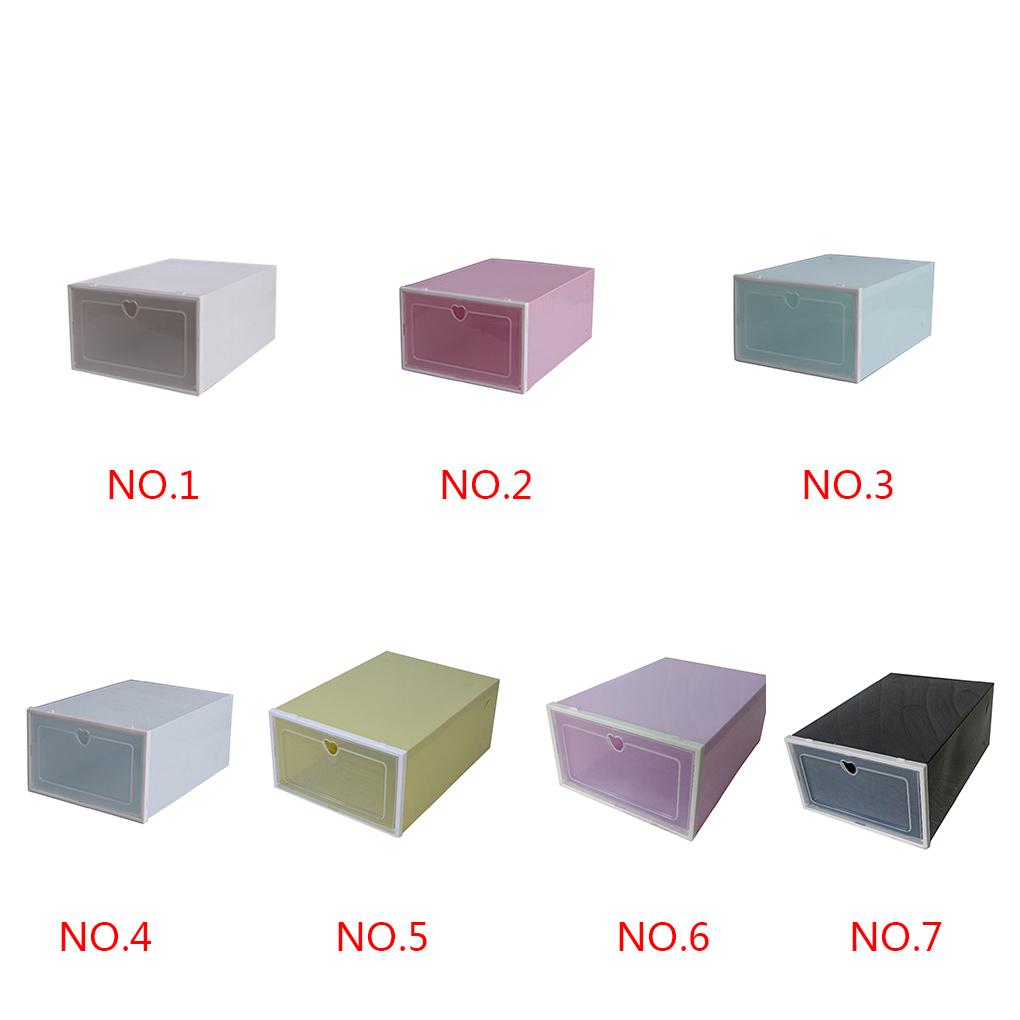 Storage Shoe Box Stackable Clear Closet Shelf Plastic Organizer Shoe Container