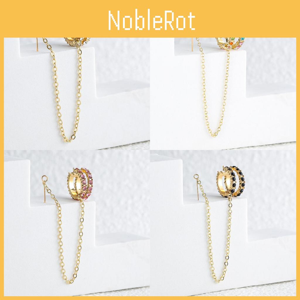 Fashionable Creative Chain Stud Earrings Simple Geometric Ear Jewelry