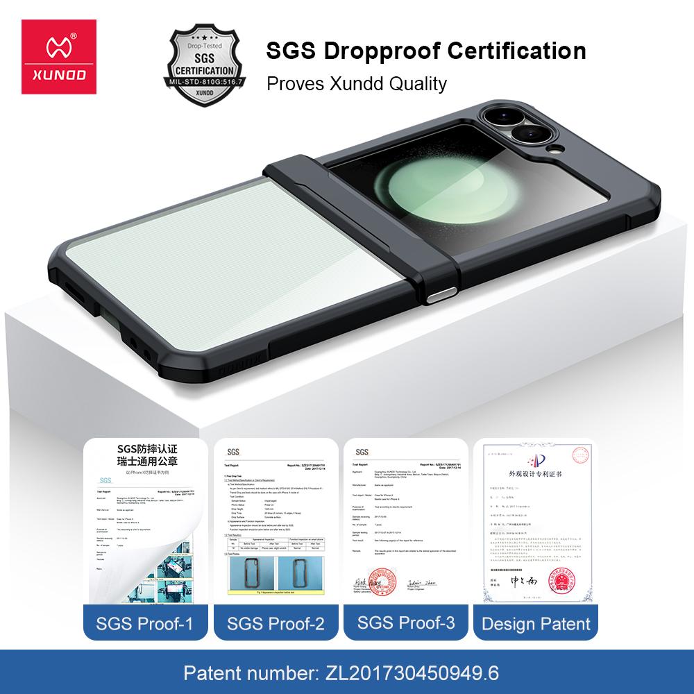 For Samsung Galaxy Z Flip 7 FE Case XUNDD Casing Airbag Anti Fall Bumper Protective Cases Transparent Phone Cover With Hinge Protection