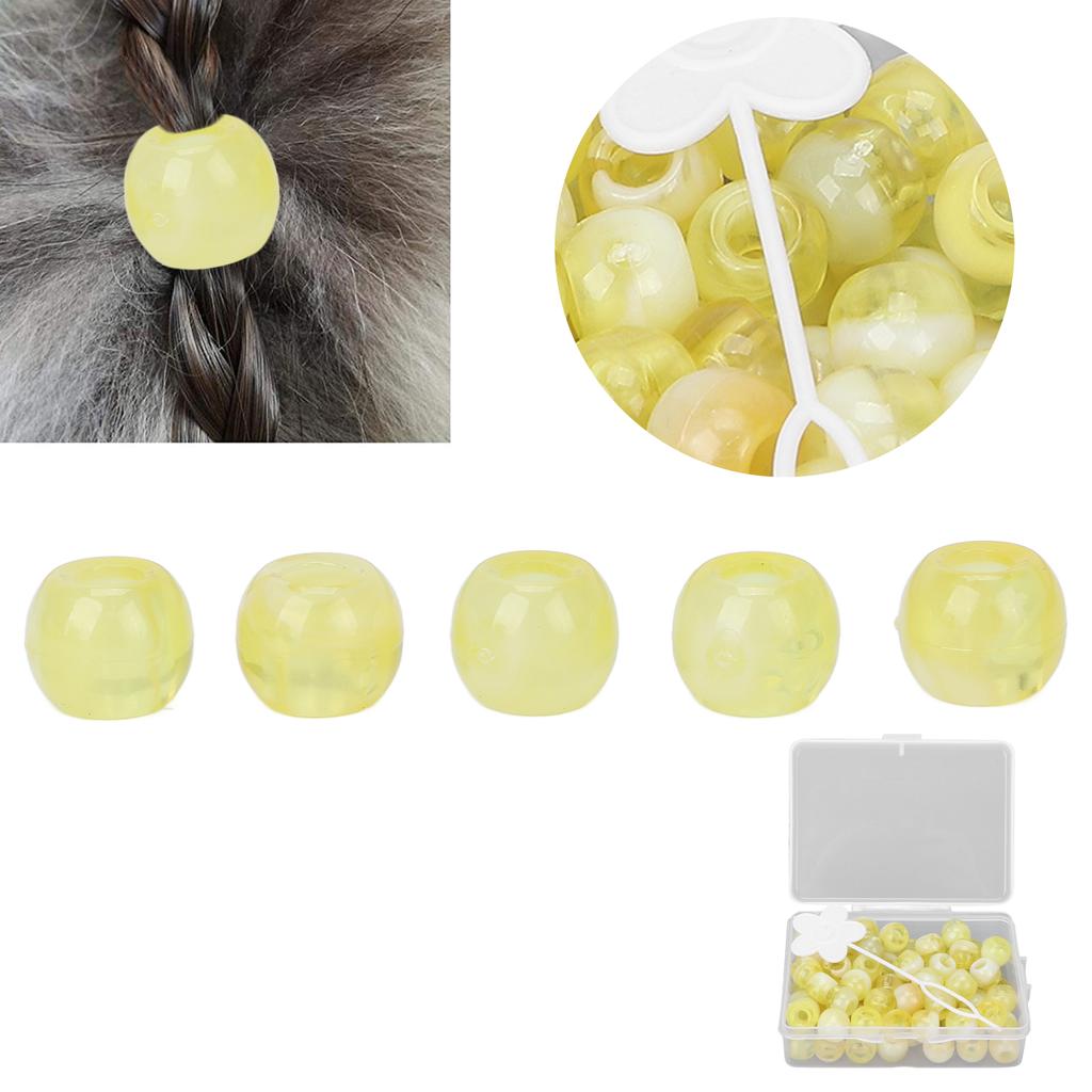 74pcs Hair Braiding Beads Hair Coil Dreadlocks Beads for   Hair Decoration Accessories