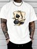2026 Summer New Style Unisexs Pure Cotton Tshirt with Simple Poker Pattern Print Street Casual Fashion Comfortable and Soft