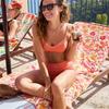 Comfortable Beach Towel, Tropical Floral & Fruit Print Quick-Dry Towel for Beach, Pool, Travel and Summer Outdoor Activities