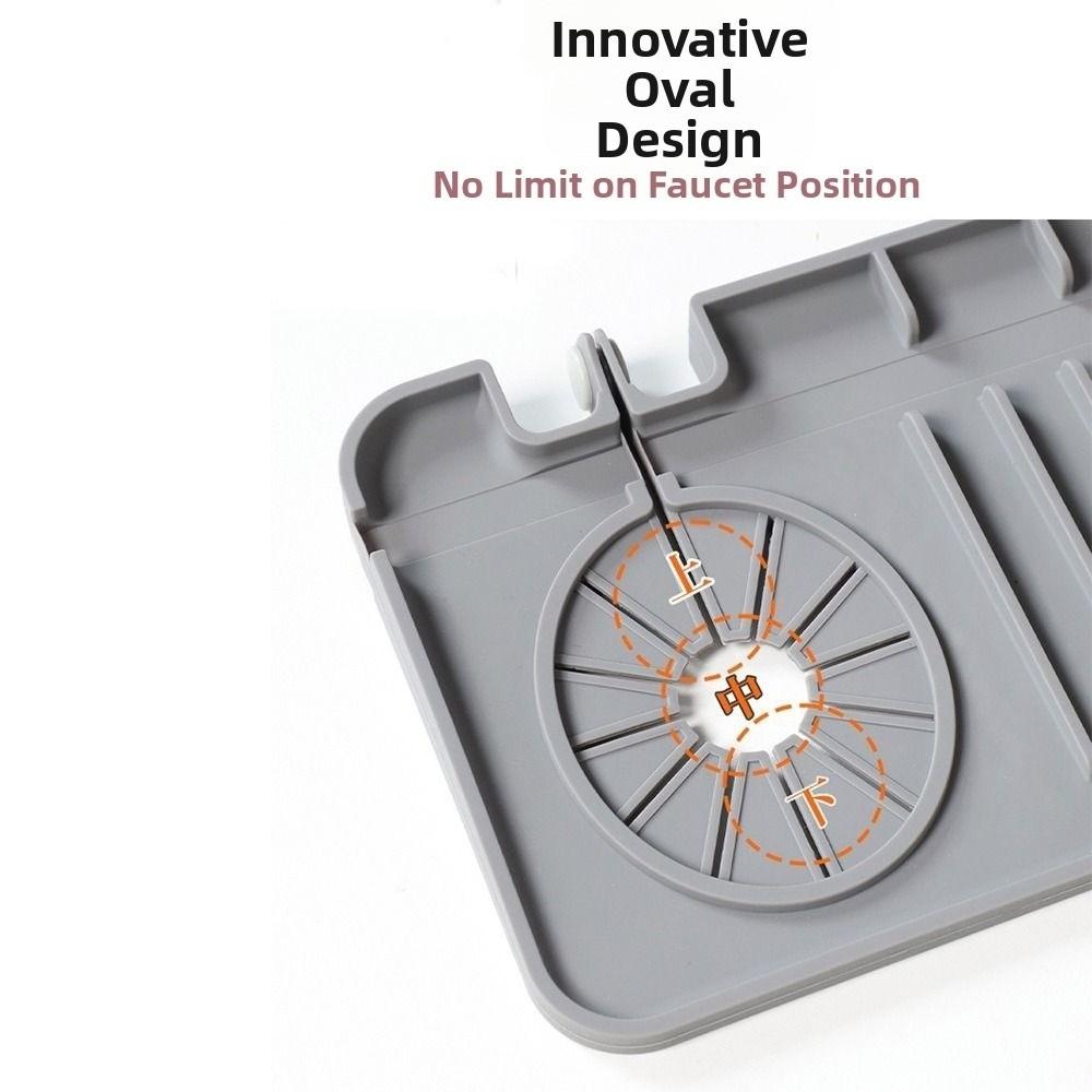 Anti-Slip Sink Splash Pad Unilateral Side Hole Kitchen Sink Draining Pad Countertop Use