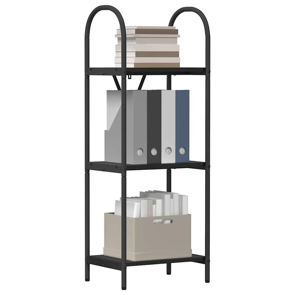 Bookshelf Black Oak Effect 40 X 30 X 109 Cm Engineered Wood