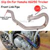 Slip On For Yamaha Tricker XG250 XG 250 Motorcycle Exhaust Escape System Front Link Pipe Connect Original Moto Muffler Tube