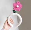 Luxurious Knitted Bow Plush Headband for Autumn/Winter - Face Washing Hair Accessory and Clip