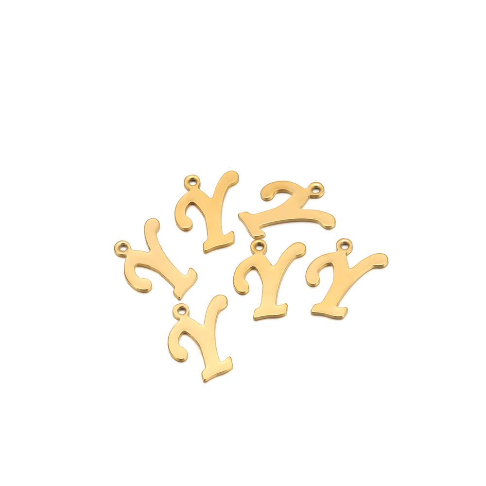 30pcs Stainless Steel A-Z 26 Cursive Font Letter Pendant Alphabet Charms Necklace Pendant DIY Jewelry Bracelet Making Earrings