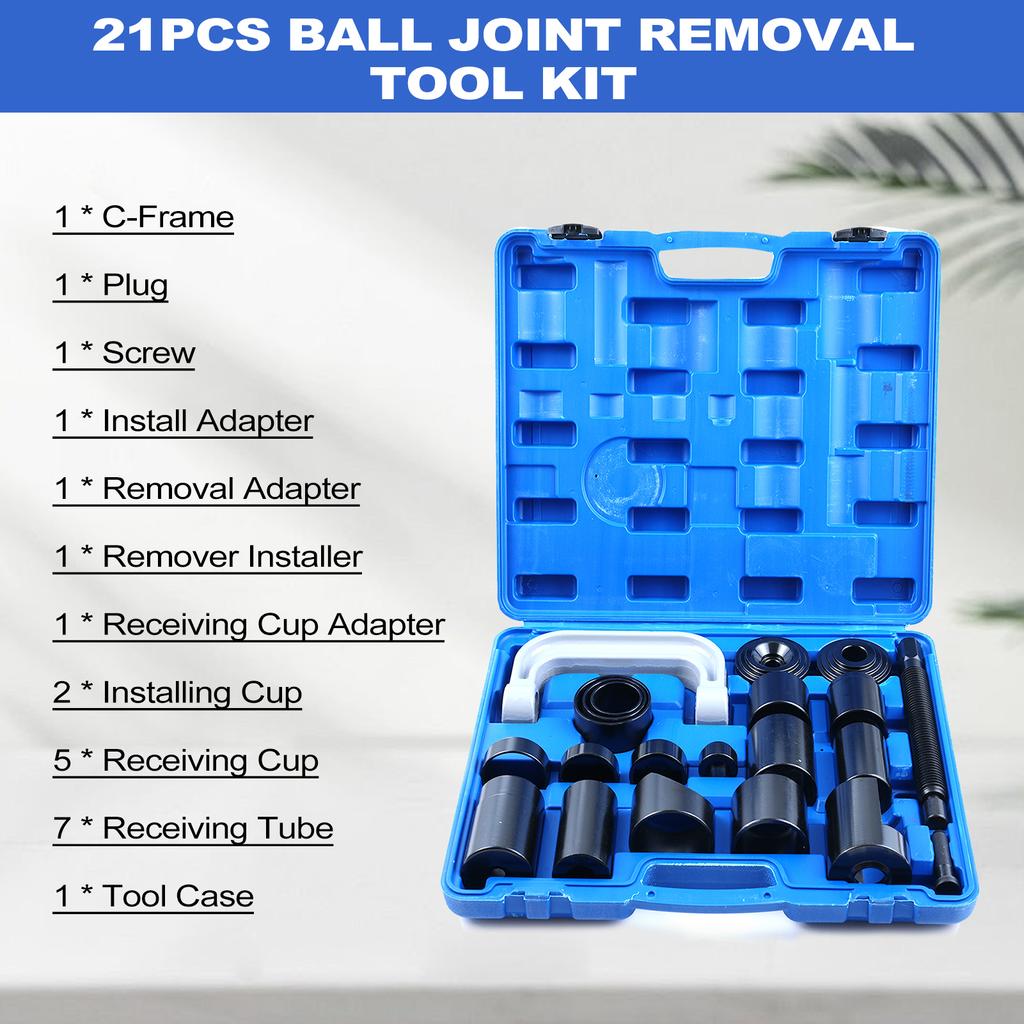 21ks Sada lisů na kulové klouby Sada nářadí na demontáž kulové hlavy pro těžké zatížení dolního ramene