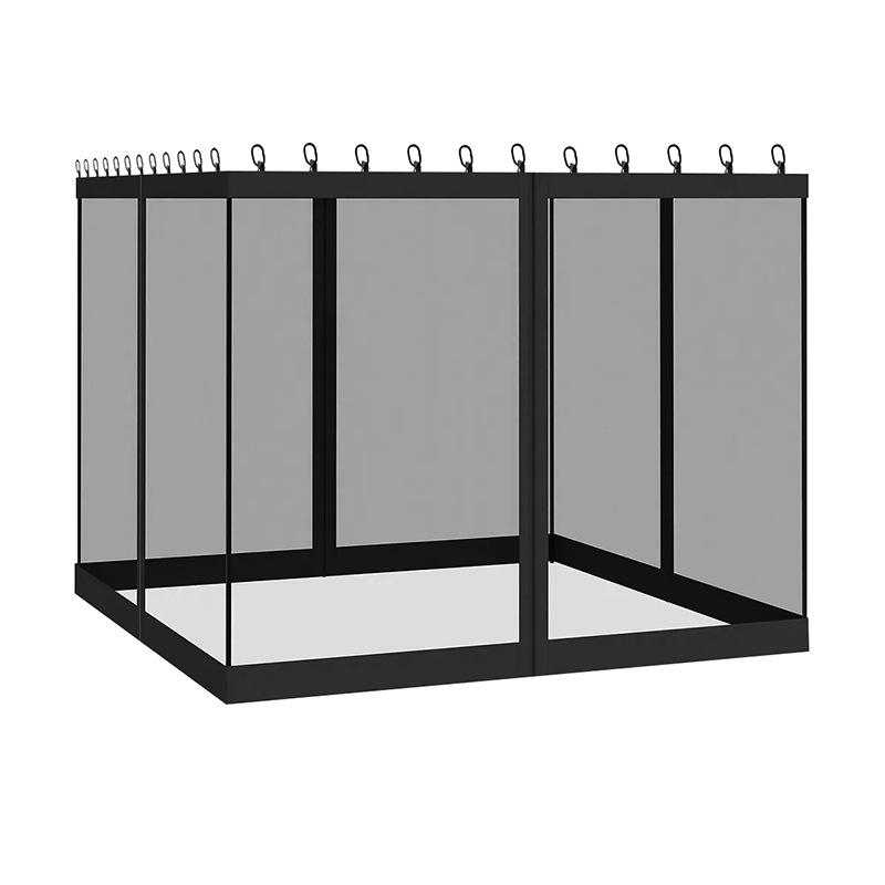 10x10ft Outdoor-Pavillon Moskitonetz Universelles Ersatz-Baldachin-Netz Seitenwandvorhang mit Reißverschluss  (Nur Moskitonetz
