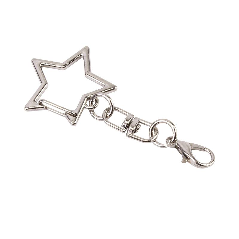 30Pcs Unique Alloy Star Keyring Pendant Star Shaped Clasp For Diy Projects