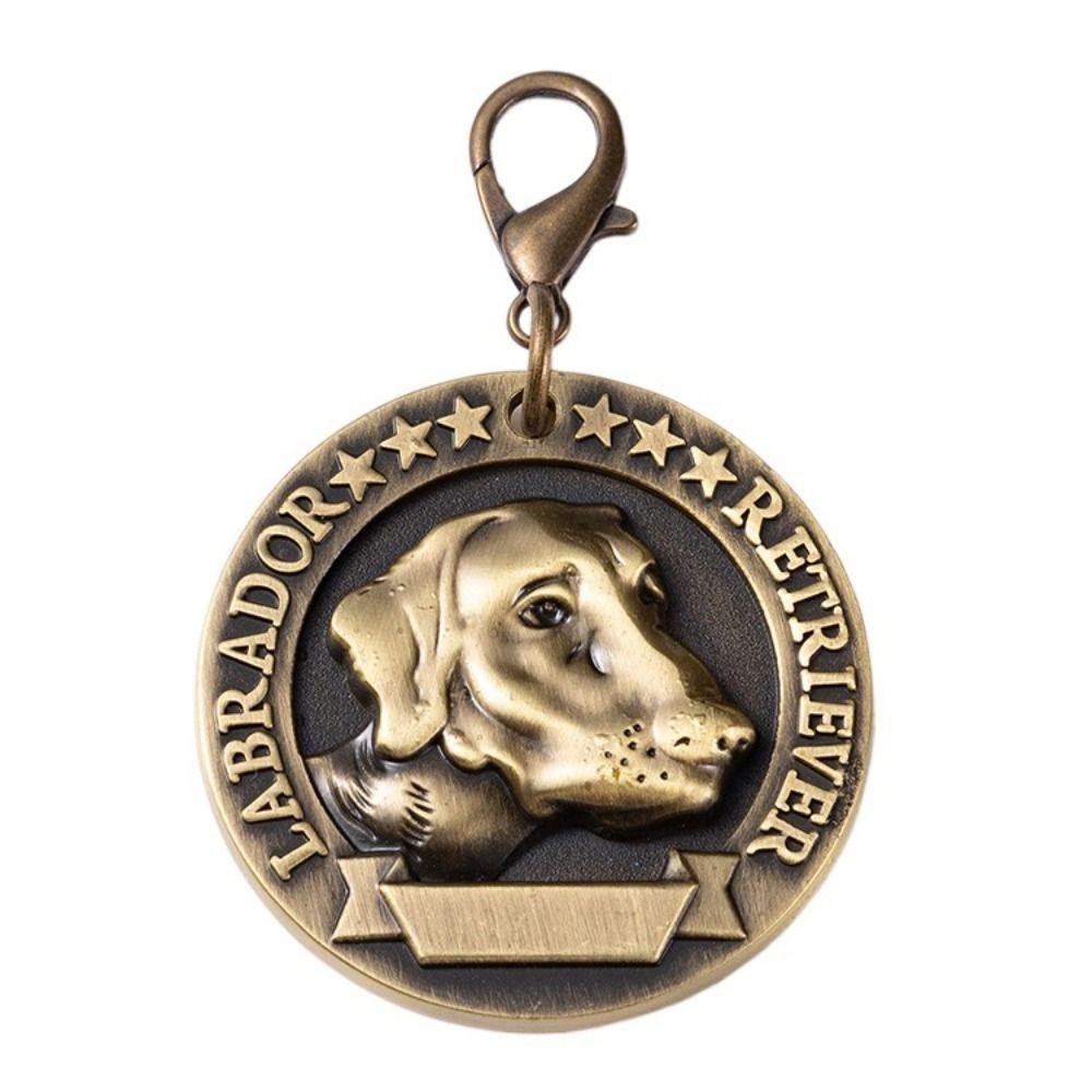 Pet Supplies Dog Tag 3D Embossed Nameplate Anti-lost Stainless Steel Pet Metal ID Card