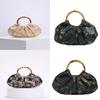 Borsa Portatile in Stile Cinese Vintage con Tessuto Jacquard Ricamato per Uso Quotidiano