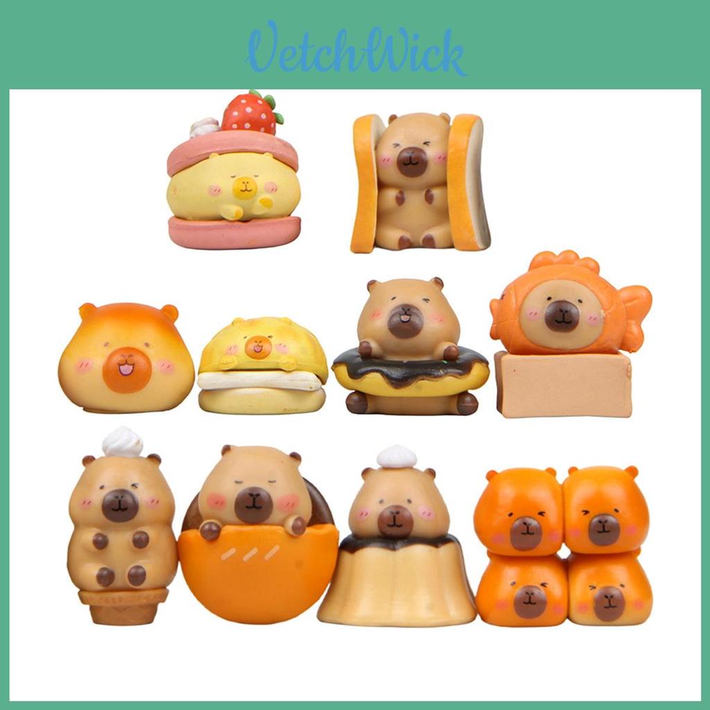 Capybara Food Themed Bread Miniature Garden Decor With Pvc Material For Home Office And Giftgiving