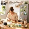 Magnetic Photo Frame Set 10/20/50Pcs DIY Fridge Magnet Kit, Clear Acrylic with Adhesive Backing, Custom Picture Making for Crafts Craft