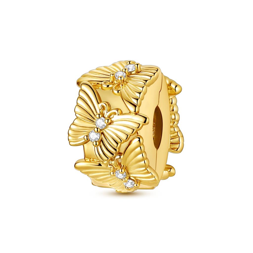 New Gold Series Copper Charms Sparking Gold Plated Pendant Bead Leopard Dog Fit Original Bracelet Diy Jewelry