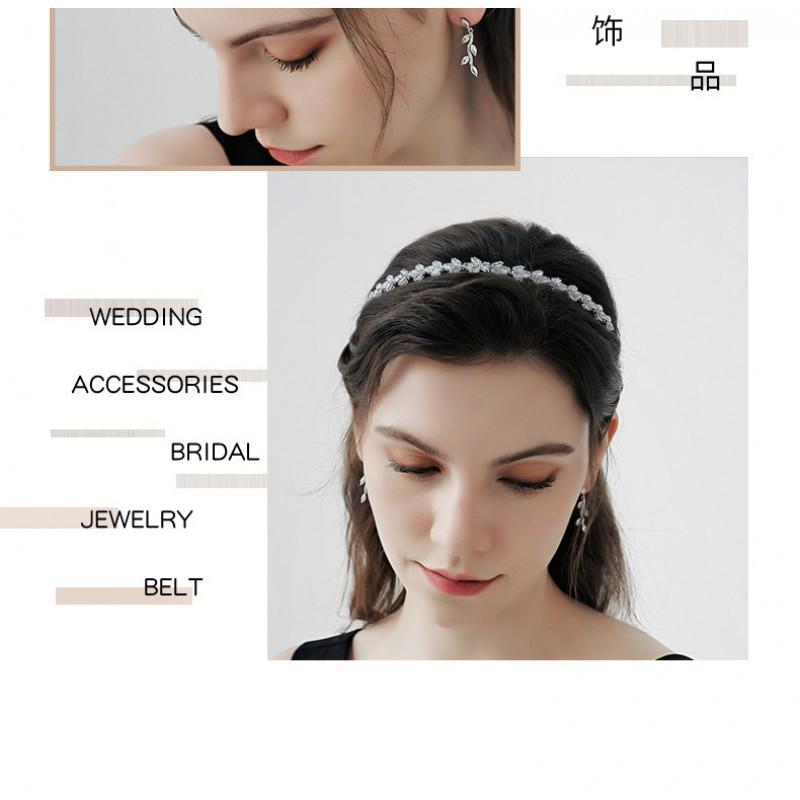 South Korea's Full Hair Accessories Temperament Simple Thin Headband Women's All-matching Fairy Pressing Crystal Zircon