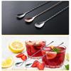 Spiral Pattern Long Handle Mixing Spoon Food Grade Stainless Steel Cocktail Scoop for Home Bar Bartender Drink Making