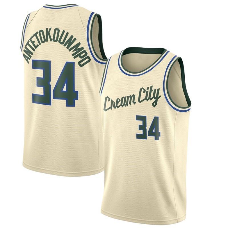 Milwaukee Bucks Giannis Antetokounmpo 34 Basketball Jersey Mens Stitched Team Sport Wear Fall Winter