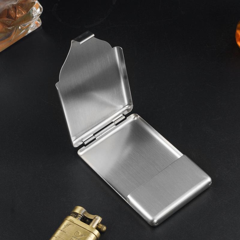 Flip Cigarette Case New Stainless Steel Pressure and Moisture-proof Personalized Fashion Design Compact Portable Goods