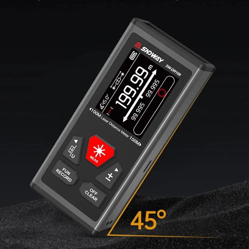 SNDWAY SW DR60 DR100 DG60 DG100 Laser Distance Meter Bidirectional Laser Tape Measure Two Way Electronic Level Range Finder