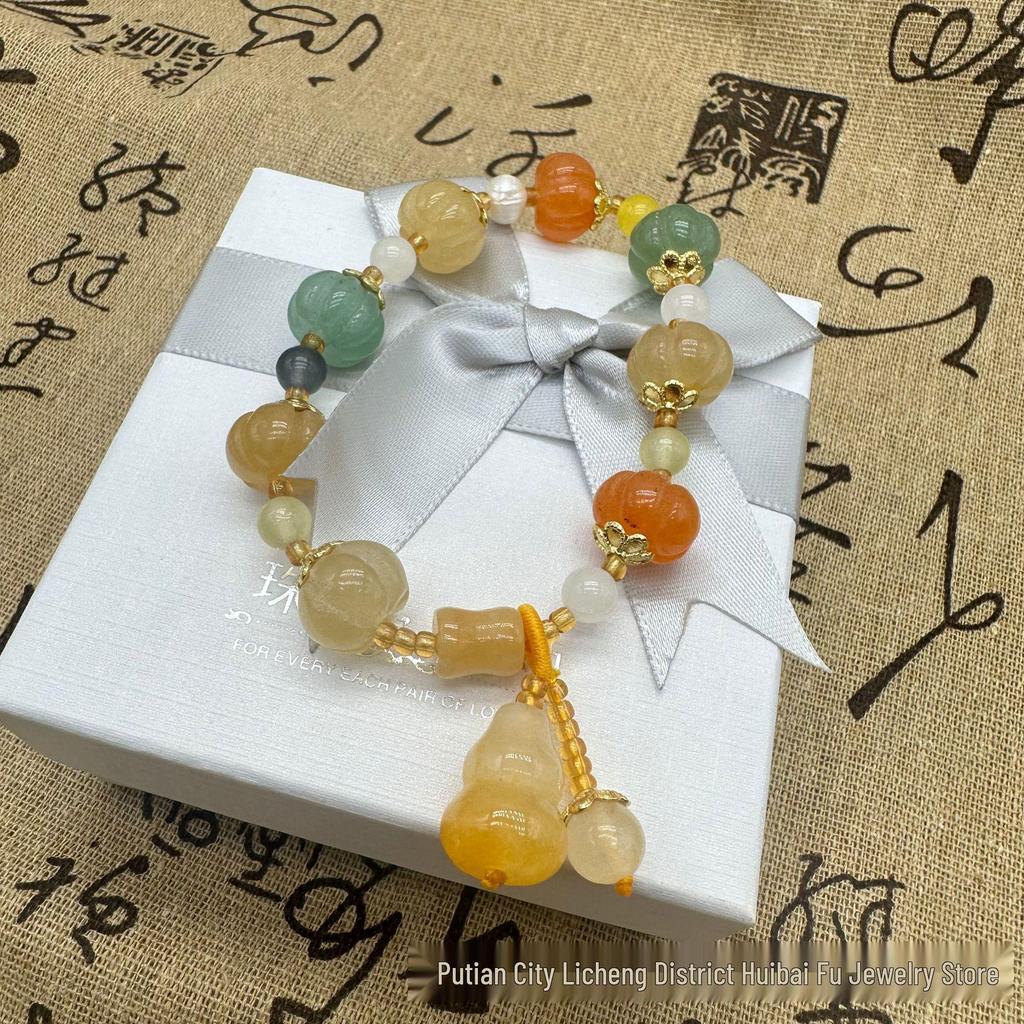 Elegant Jade Lily of the Valley Silk Bodhi Bracelet - Luxurious Chinese Style Festival Gift for Men & Women
