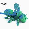 Bee Collectible Toy 3D Printed Cyberpunk Figurine, Movable Joints Mechanical Hornet Ornament, Articulated Wasp Flexible Figure Fidget Toy, Stress