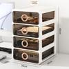 Elegant Vanity Table & Makeup Storage Box with Transparent Drawers
