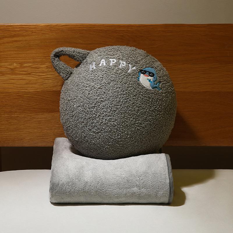 

Pillow Blanket 2 in 1 Wearable Nap Blanket Office Cushion Sofa Pillow Car Headrest Pillow for Home Comfort Multipurpose Use