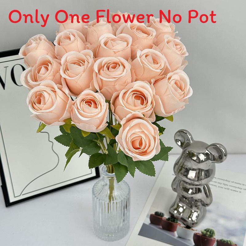 Elegant Flower Rose With Silk Texture For Wedding Photography Home Decor