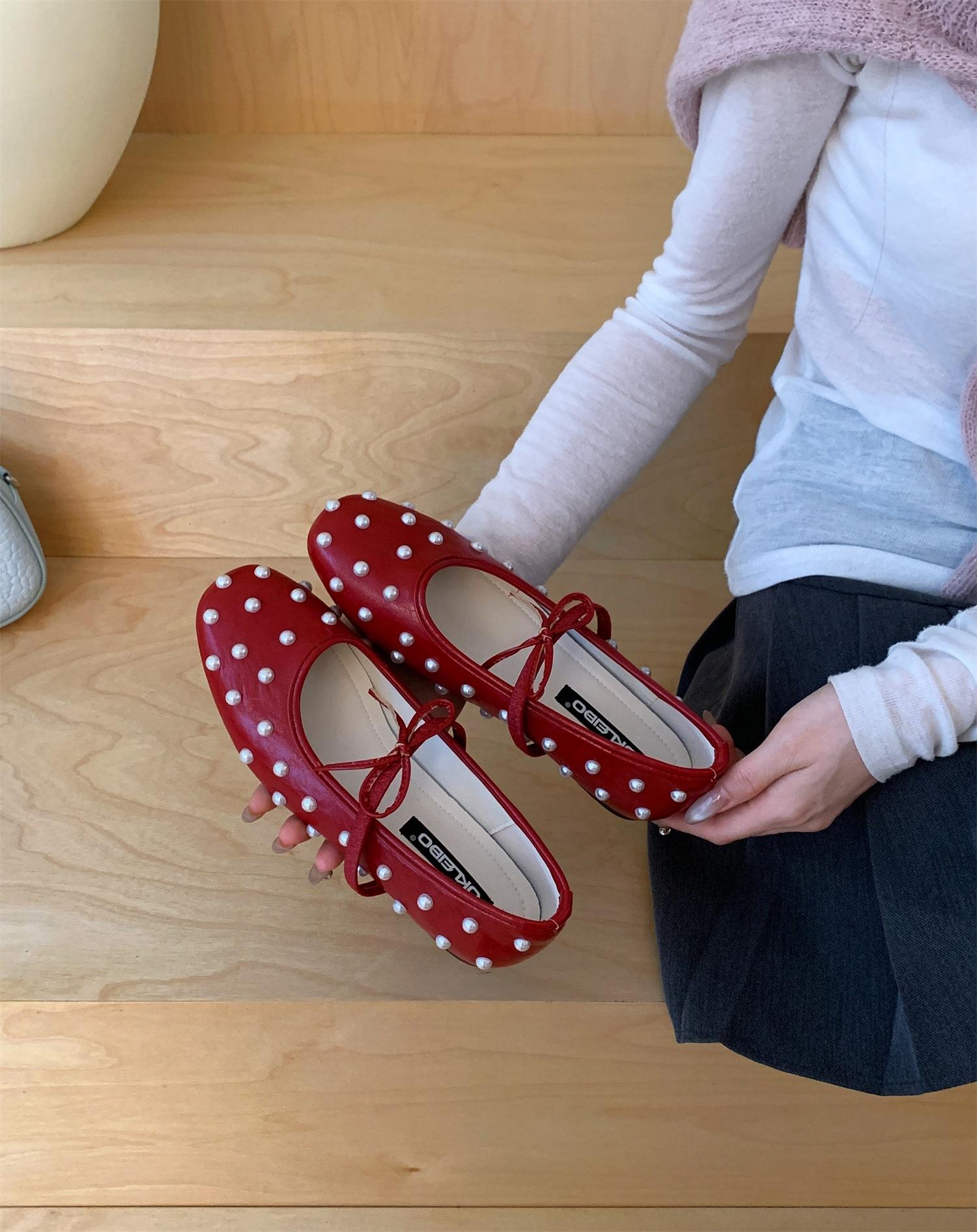 Women s Round Toe Flat Summer Unique Design Pumps - Fashionable Footwear 35