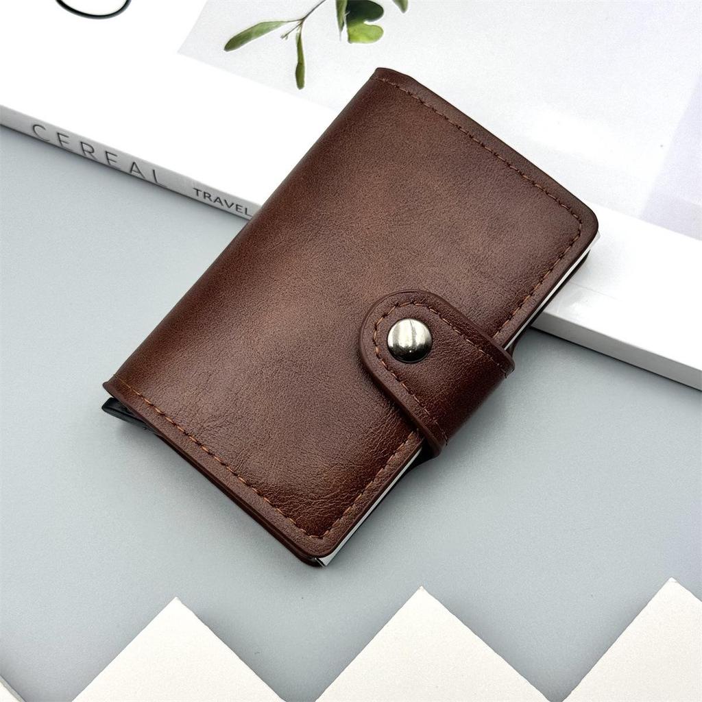 RFID Anti-Theft Pop-Up Card Holder - Large Capacity, Automatic, Anti-Magnetic