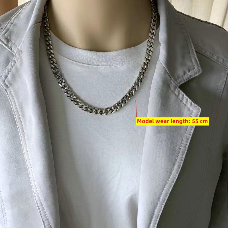 100% S925 Silver Necklace 7MM 8MM 10MM Punk 925 Silver Chains Original Certified Jewelry Gifts