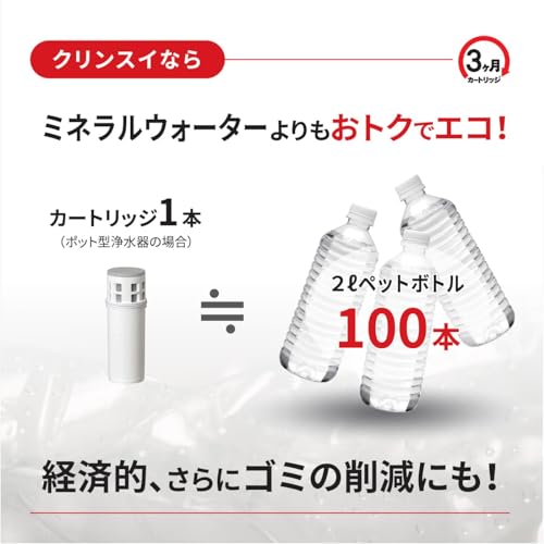 Cleansui Water Purifier, Jug-Style [Genuine Manufacturer Product, Made In Japan] Includes 1 Alkaline Cartridge [Main Unit CP513-GR] Filtered Water Cap