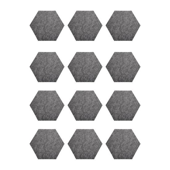 12Pcs Hexagon Soundproof Wall Panel Self-Adhesive Sound Absorbing High Density Thick Acoustic Foam Panel Home Studio Noise Reduction Wall Panel