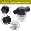 Water Pump Strainer, 1/2Inch Hose Barb In-Line Strainer Twist-On Sprayer Filter for Water Pump RVs Campers Boats