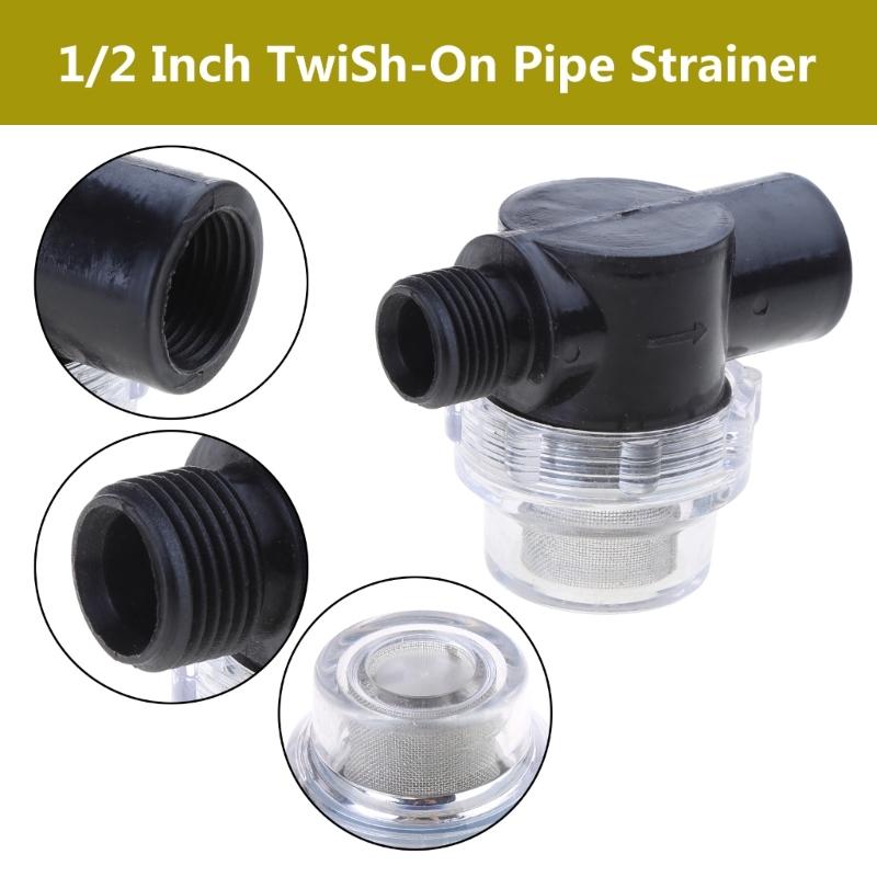Water Pump Strainer, 1/2Inch Hose Barb In-Line Strainer Twist-On Sprayer Filter for Water Pump RVs Campers Boats