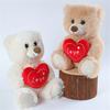 Nuovo Orsetto Cuore Adorabile da 25cm Orsetto Soffice Cane Peluche Orsacchiotto Giocattoli di Peluche Animali Morbidi Carini Per Amanti Regali di Compleanno San Valentino