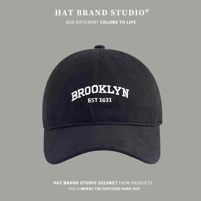 Soft Cotton Letters Baseball Cap for Women Men Retro Embroidery Curved Brim Hat Unisex Ponytail Hip Hop Dad Trucker Sun Hats