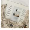 Spring Summer  Crochet Top with Chiffon Flower Embroidery Long Sleeve Square-neck Fake Two-Piece Blouse Hook Flower Hollow Top Sunscreen