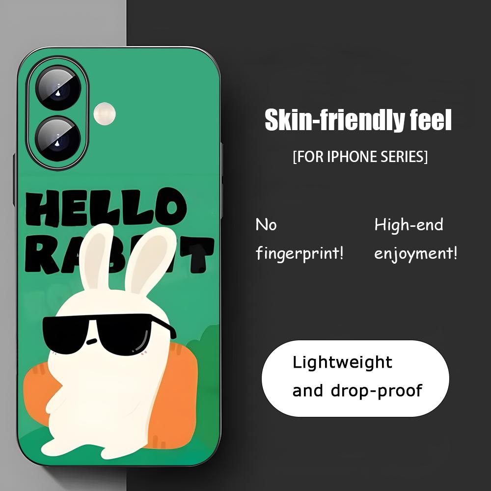 Funny Hello Animal Popular Phone Case For iPhone 17 16 15 14 13 12 11 X XR XS 8 Plus Mini Pro Max Soft Black Shockproof Cover